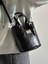 Trendy Koyu Siyah Retro Çok Yönlü Kova Niş Yağ Balmumu Deri Banliyö Omuz Crossbody Çanta (Yurt Dışından) 1