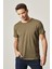AC&Co / Altınyıldız Classics Erkek Sıyah-hakı-grı Melanj Slim Fit Dar Kesim Bisiklet Yaka 3'lü %100 Pamuk Tişört Paketi 7