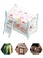 1/12 Dollhouse Minyatür Ahşap Ranza Bebek Evi Dekorasyon Için B (Yurt Dışından) 2
