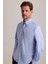 Erkek Mavi Slim Fit Uzun Kol Desenli Gömlek 4