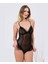 Nbb Siyah Dantel Tül Detaylı Tanga Kesim Bodysuit/gecelik -3173 1