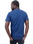 Erkek Standart Fit Göğüs Baskılı Koyu Mavi T-Shirt 2