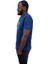 Erkek Standart Fit Göğüs Baskılı Koyu Mavi T-Shirt 3