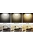 6W Siyah Kasa Kare Sıva Altı LED Panel 3000K Günışığı 5