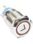 19FXHX 19MM Düz Yaylı Işıklı Ok Işaretli Metal Buton - Sarı 1