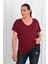 Kadın V Yaka Büyük Beden T-Shirt 1486-23 5