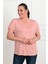 Kadın V Yaka Büyük Beden T-Shirt 1486-23 1