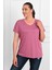 Kadın V Yaka Büyük Beden T-Shirt 1486-23 1