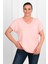 Kadın V Yaka Büyük Beden T-Shirt 1486-23 5