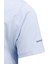 Erkek Bisiklet Yaka Yazlık Göğüs Baskılı Standart Fit Mavi T-Shirt 3