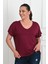 Kadın V Yaka Büyük Beden T-Shirt 1486-23 1