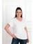 Kadın V Yaka Büyük Beden T-Shirt 1486-23 1