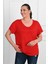 Kadın V Yaka Büyük Beden T-Shirt 1486-23 1