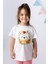 Kız Çocuk Ayı Baskılı 3 Boyutlu Çiçekli T-Shirt 1
