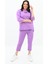 Kadın Büyük Beden Etiket Detaylı Eşofman Takımı 8100-24 1