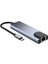 Type-C Hub 5in1 2 Port USB 3.0 + 100MPBS Ethernet + HDMI + Type-C Çevirici 1