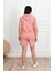 Kadın Çizgi Detaylı Büyük Beden Şortlu Takım 3768-23 3