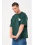 Erkek Bisiklet Yaka Baskılı Oversize T-Shirt 2