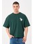 Erkek Bisiklet Yaka Baskılı Oversize T-Shirt 3