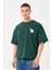 Erkek Bisiklet Yaka Baskılı Oversize T-Shirt 4