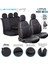 Honda Hr-V Deri Detaylı Süet Kumaş Ön Arka Set Oto Koltuk Kılıfı Siyah Lotus Sc 99-18 2