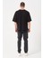 Erkek Bisiklet Yaka Baskılı Oversize T-Shirt 5