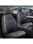 fiat Stilo Deri Detaylı Süet Kumaş Ön Arka Set Oto Koltuk Kılıfı Siyah Beyaz Lotus Sc 1