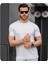 Mens Style Reflektör Şeritli Çizgili Spor T-Shirt 4