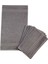 Bordur Desenli 6 Lı Havlu Seti 30 x 50 cm Açık Gri Pamuk 1
