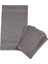 Bordur Desenli 6 Lı Havlu Seti 30 x 50 cm Açık Gri Pamuk 2