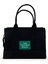 Kadın Soft Tote Bag Kanvas Siyah Yeşil Çanta 5