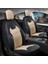 renault Megane 2 Hb Deri Detaylı Süet Kumaş Ön Arka Set Oto Koltuk Kılıfı Siyah Bej Lotus Sc 1