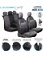 seat Leon Deri Detaylı Süet Kumaş Ön Arka Set Oto Koltuk Kılıfı Siyah Füme Lotus Sc 2