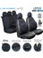 nissan Altima Deri Detaylı Süet Kumaş Ön Arka Set Oto Koltuk Kılıfı Siyah Mavi Lotus Sc 2