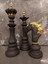 3'lü Set Dekoratif Satranç Biblo Takımı, Satranç Heykel Set, Chess Set, Şah Vezir At Dekoratif Biblo 1