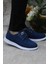 Dks 023 Mavi Hafif Rahat Keten Sneaker Erkek Ayakkabı 1