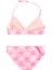 Flower Plaid Tri Çocuk Bikini Takımı 2