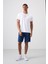 Beyaz Polyester Nefes Alan Dokulu İnce Esnek Standart Fit Erkek Performans T-Shirt - 88391 3
