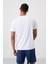 Beyaz Polyester Nefes Alan Dokulu İnce Esnek Standart Fit Erkek Performans T-Shirt - 88391 5