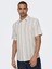 Only&sons Erkek Çizgi Desenli Keten Gömlek 22028420 4