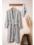 Unisex Kimono Müslin Bornoz + Havlu Seti Gri 1