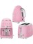 Smeg 50's Style Pembe Kettle - 1x2 Ekmek Kızartma Makinesi ve Filtre Kahve Makine Seti Klf-Tsf-Dcf 1