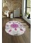 Dijital Kaymaz Yıkanabilir Modern Desen Oval Yolluk Mutfak Salon Halısı, N-O-Modern-45-Mor, 4