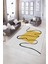 Dijital Baskılı Kaymaz Yıkanabilir Modern Desen Yolluk Mutfak Salon Halısı, N-Modern-61-Sarı, 5