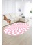Dijital Kaymaz Yıkanabilir Modern Desen Oval Yolluk Mutfak Salon Halısı, N-O-Modern-78-Pembe, 2