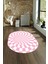 Dijital Kaymaz Yıkanabilir Modern Desen Oval Yolluk Mutfak Salon Halısı, N-O-Modern-78-Pembe, 4