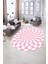 Dijital Kaymaz Yıkanabilir Modern Desen Oval Yolluk Mutfak Salon Halısı, N-O-Modern-78-Pembe, 5