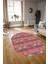 Dijital Kaymaz Yıkanabilir Modern Desen Oval Yolluk Mutfak Salon Halısı, N-O-Modern-19-Pembe, 3