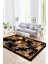 Dijital Baskılı Kaymaz Yıkanabilir Modern Desen Yolluk Mutfak Salon Halısı, N-Modern-16-Kahve, 1