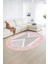 Dijital Kaymaz Yıkanabilir Modern Desen Oval Yolluk Mutfak Salon Halısı, N-O-Modern-07-Pembe, 2